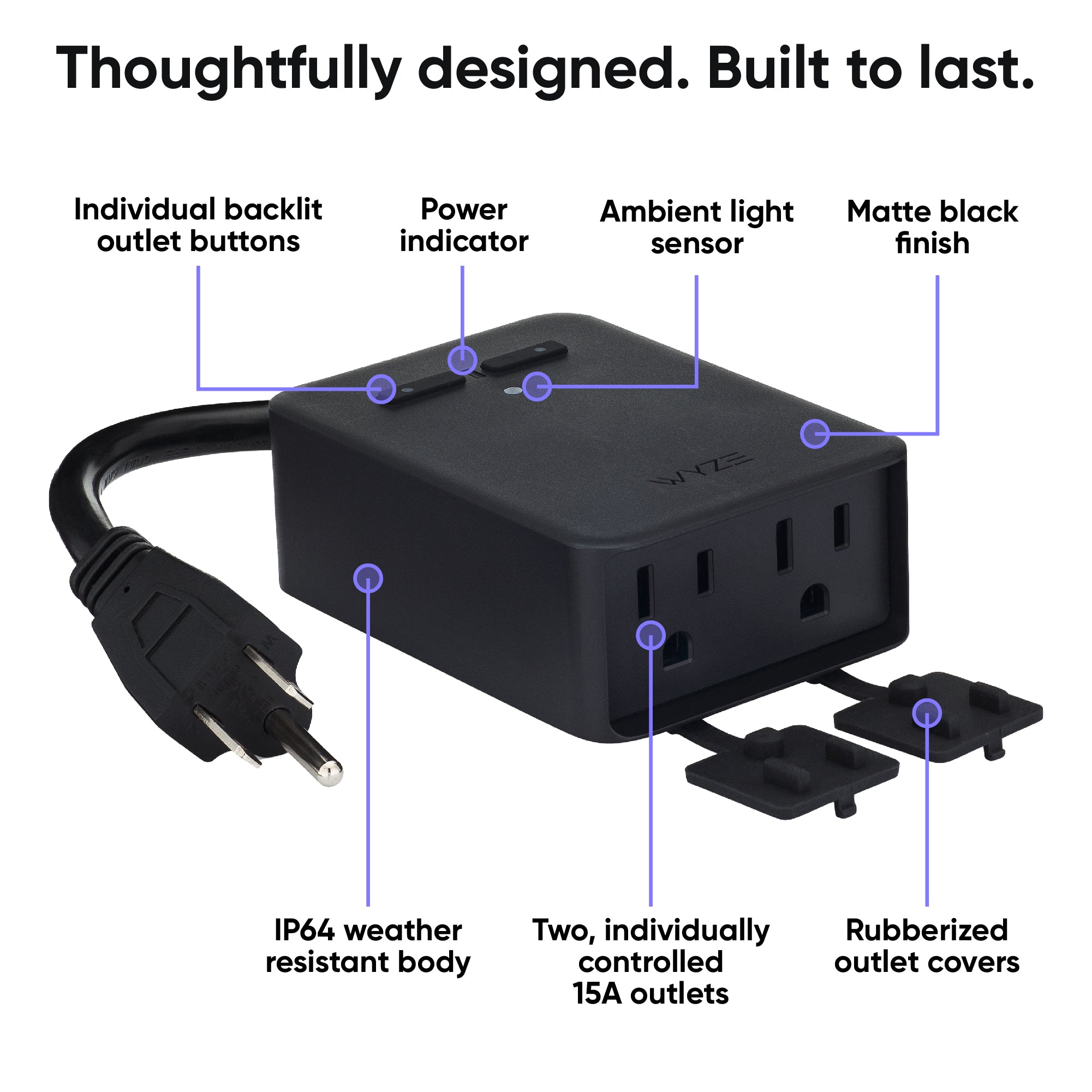 Battery powered outlet for deals outdoor lights