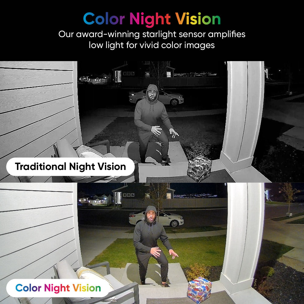 Night vision best sale on ring doorbell